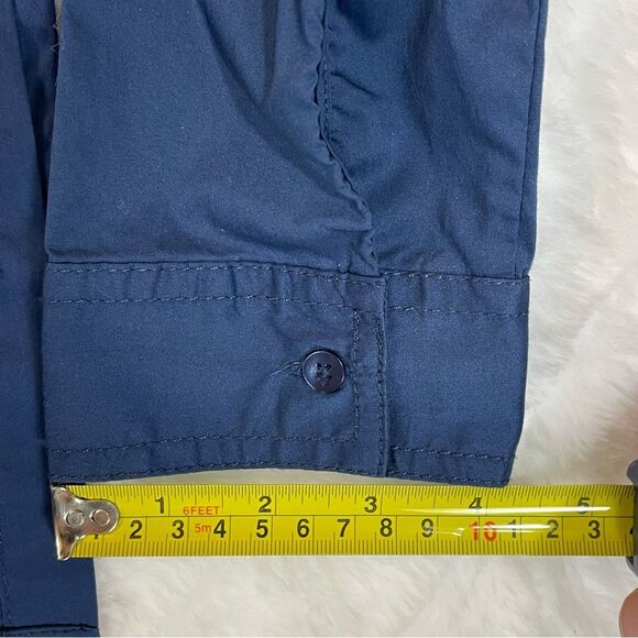 NWT Chico’s Casual Cotton Button Down Collared Long Sleeve Shirt Blue Size 0 - Picture 7 of 16